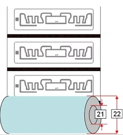 ISO18000-6c Woven Fabric Washing UHF RFID Care Label for Apparel Clothing Garment