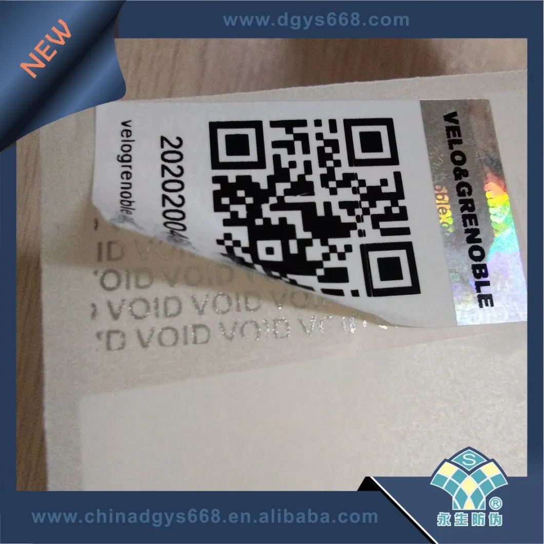 Qr Code Hologram Sticker Colorful Printing Label