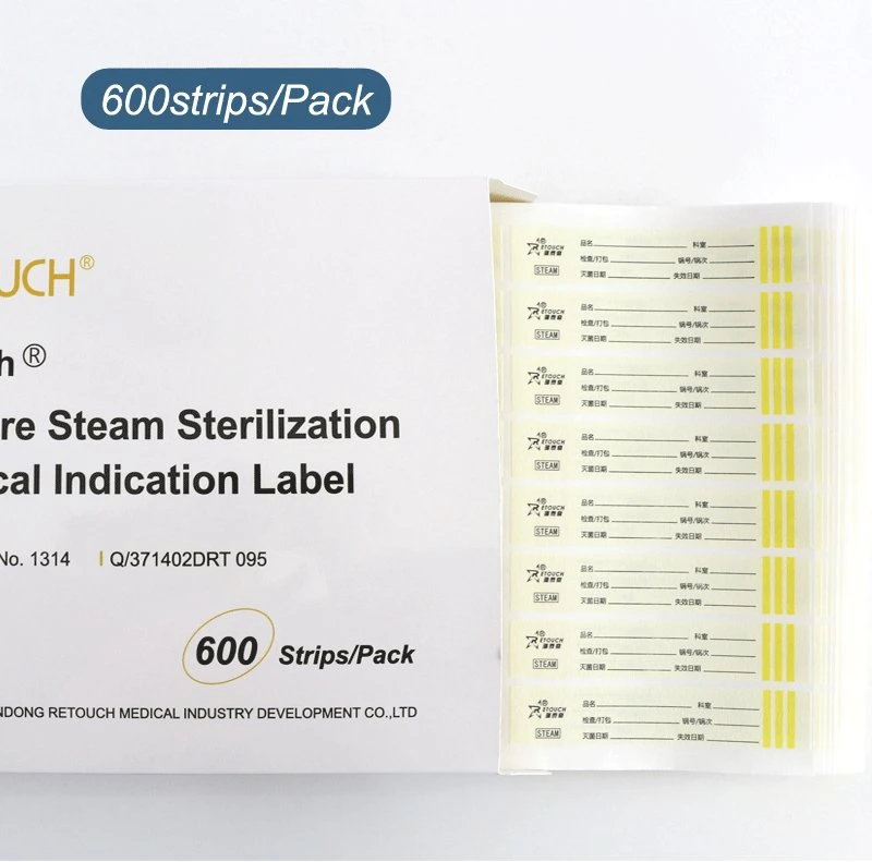 Retouch Brand Pressure Steam Sterilization Chemical Indication Label for Three Temperature