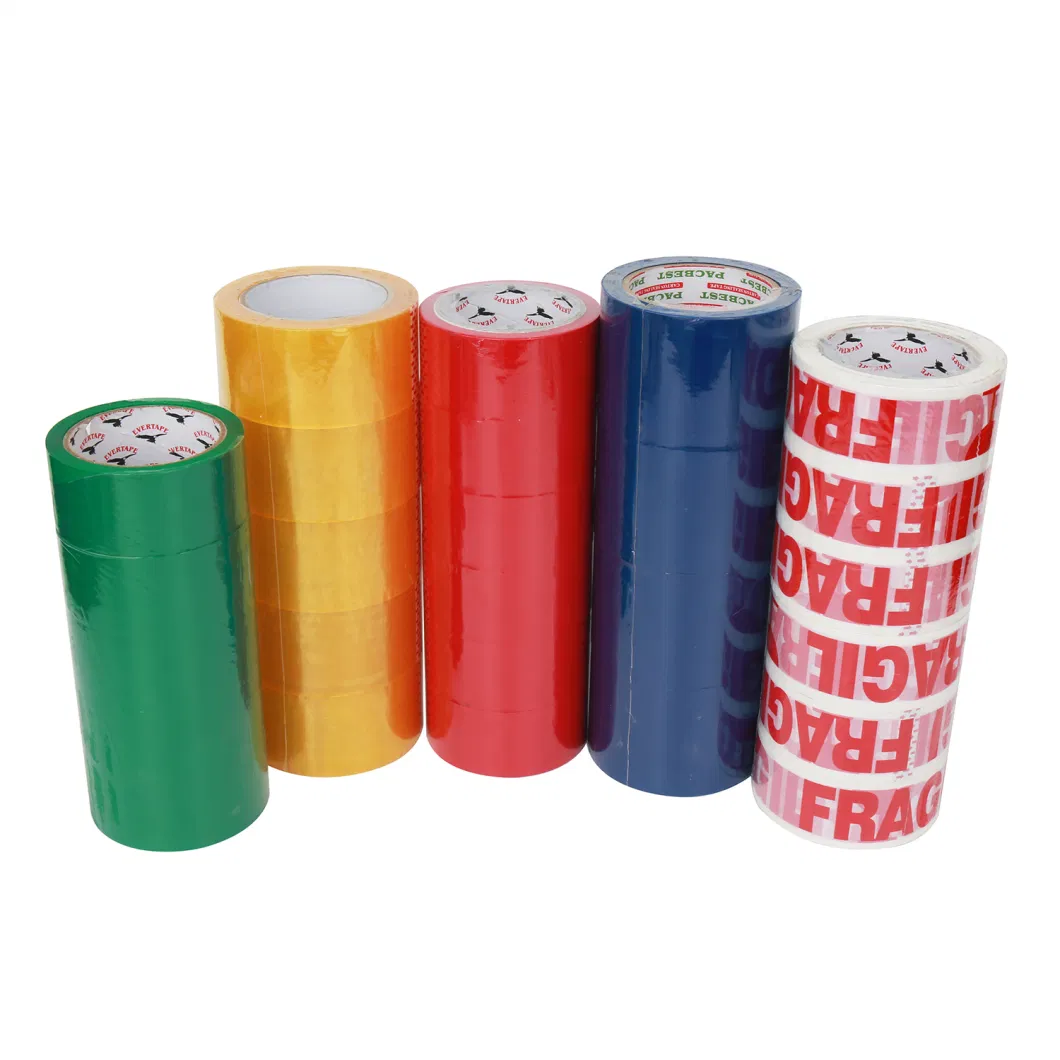 Low Noise No Bubble Customized Printing Color Sealing Tape BOPP OPP Adhesive Packing Tape Jumbo Roll Packing Tape