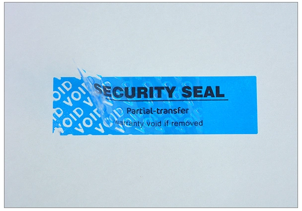 Partial Transfer Security Tamper Evidence Void Label