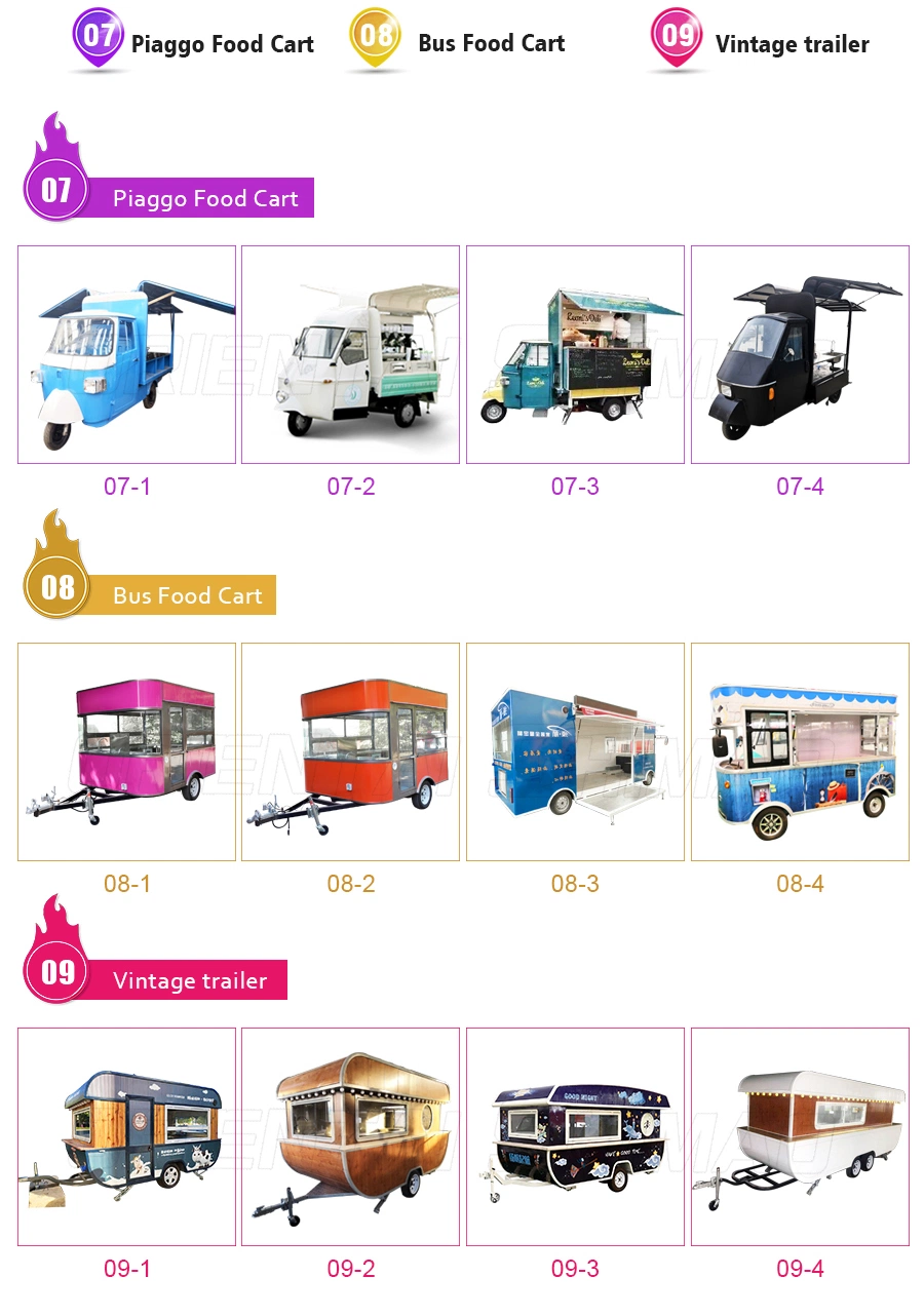 Oriental Shimao Mobile Catering Concession Horse Snack Kitchen Camper Kiosk Hot Fiberglass Stainless Steel Vending Snack Electric Fast Food Cart Trailer