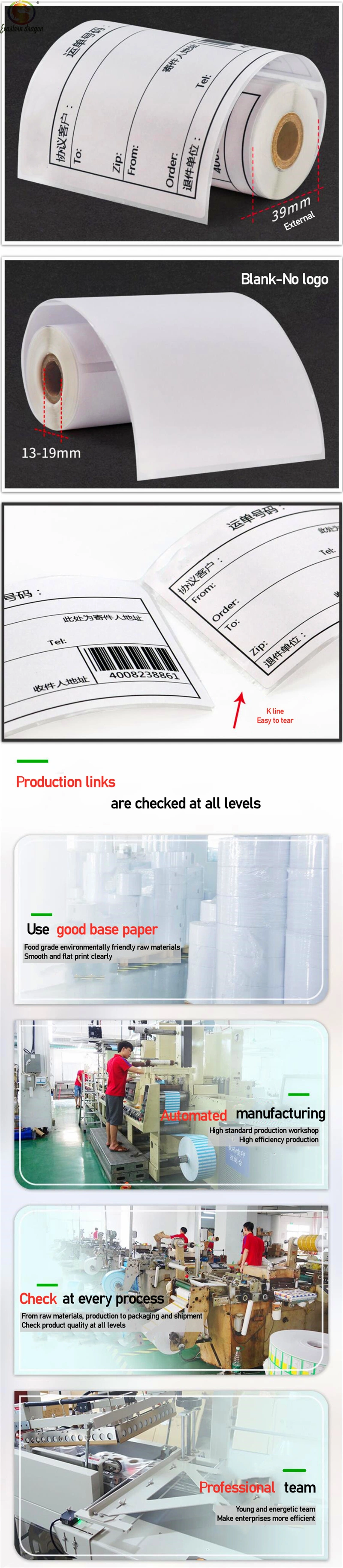 stock lot direct thermal label 4X3 thermal transfer sticker 4X6 shipping labels