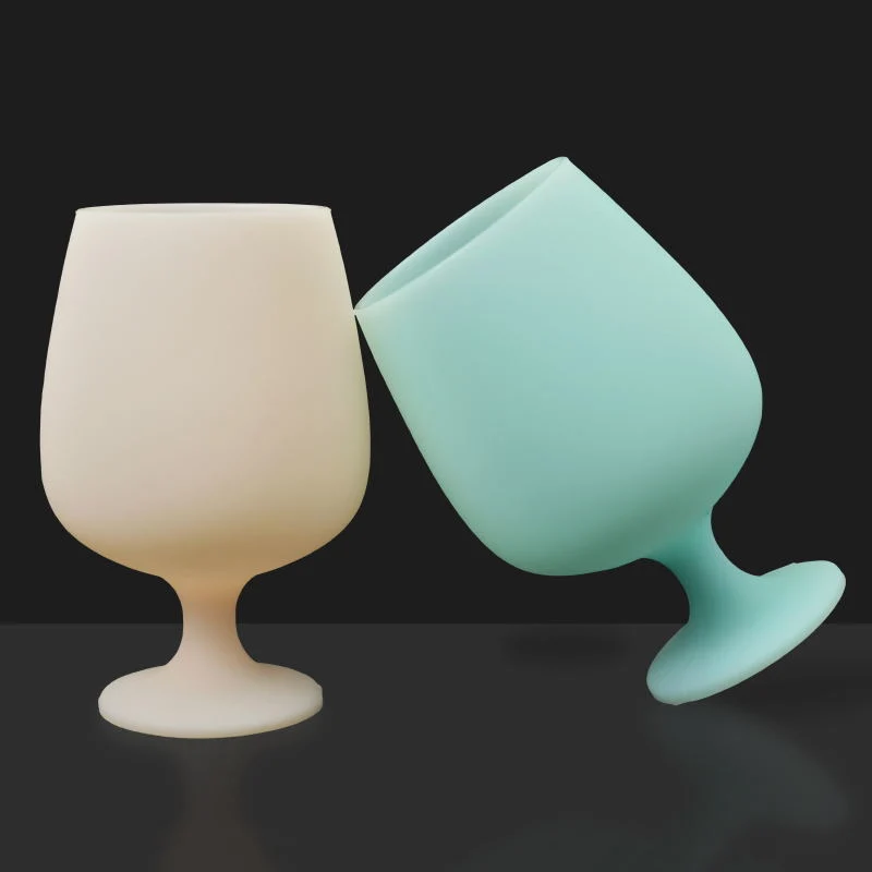 OEM Heat Resistant Unbreakable Wine Glass Silicone Goblet Shatterproof Silicone Wine Cup