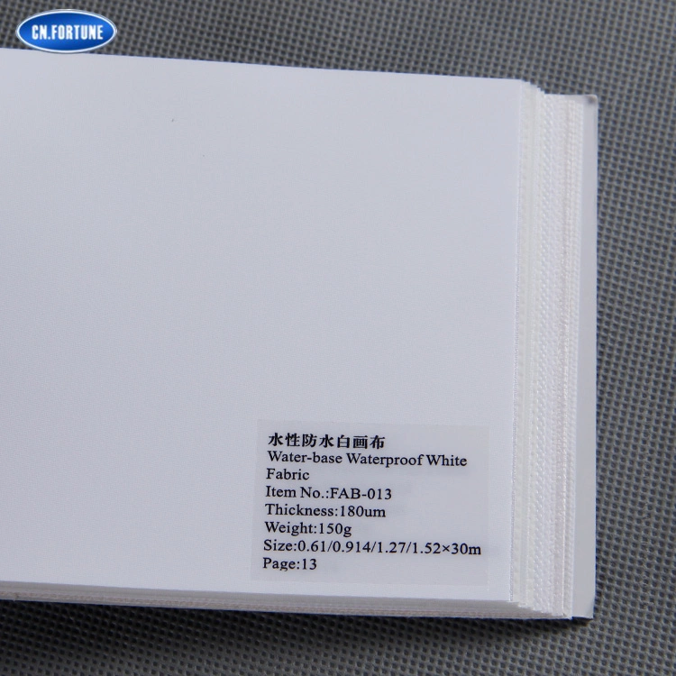 High Strength Advertising Material Water-Base Waterproof White Fabric