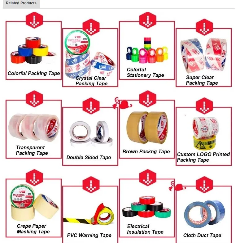 Wholesales Clear/Transparent/Brown/Tan/Yellowish/White Carton Sealing OPP BOPP Packing Tape Cheap Discont Price Top Good Quality