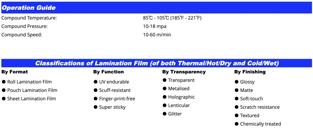 Biaxially-Oriented PP Lamination Plastic Film From 15micron to 28micron