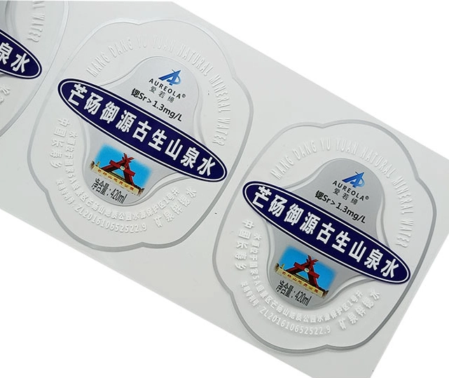 Special Tearable Transparent Label Plastic Beverage Bottle Label Material