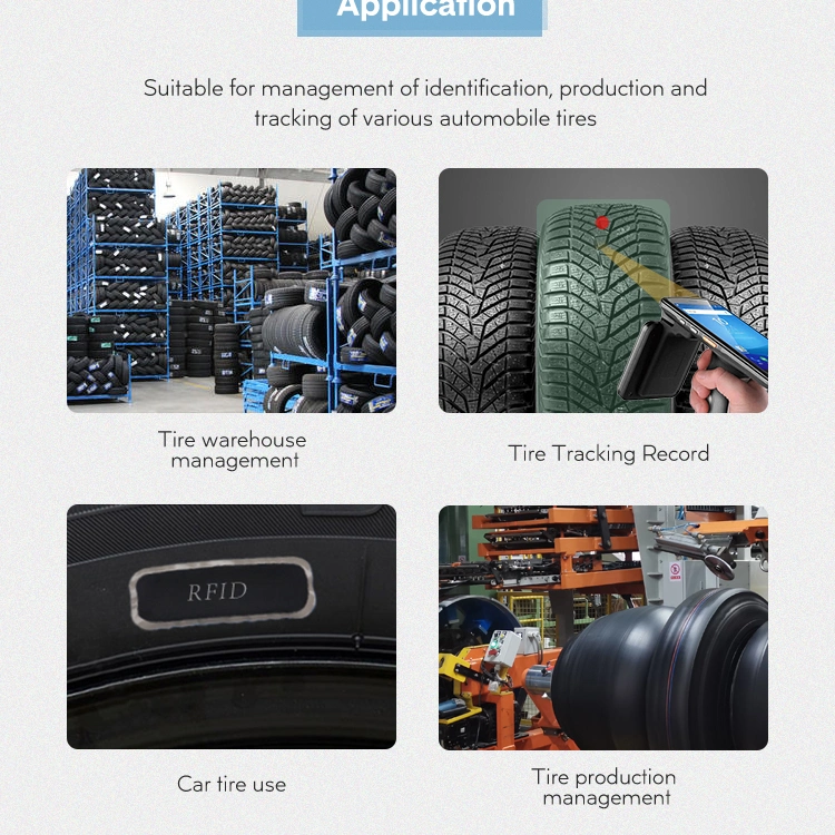 UHF RFID Tire Tag Rubber Label for Inventory Management