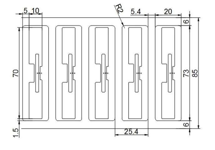 Printable Adhesive RFID Tube Tag Hospital Laboratory Label