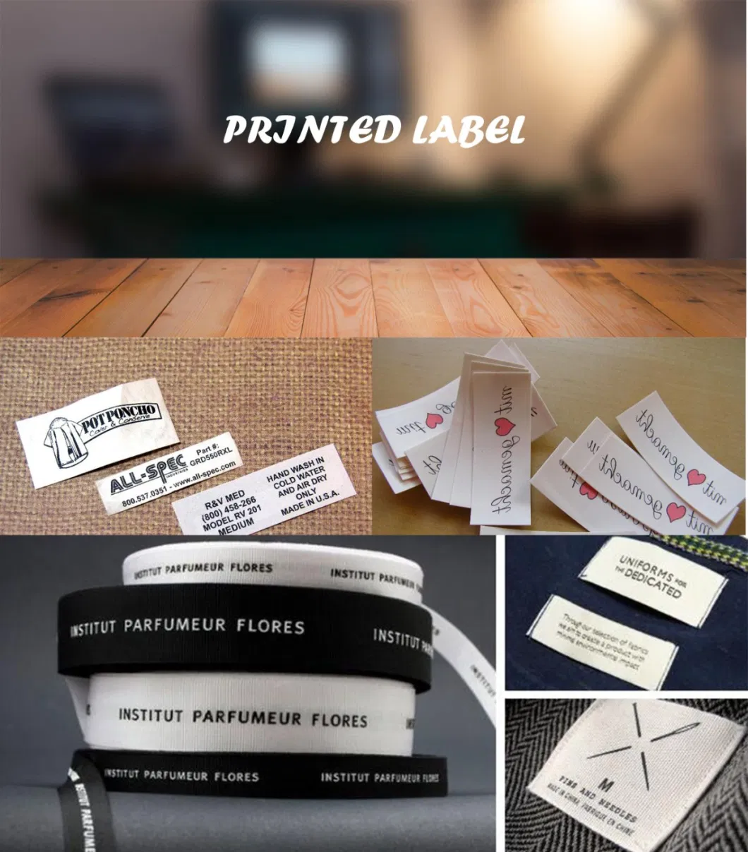 Custom Fancy T-Shirts Size Flexo Printing Labels