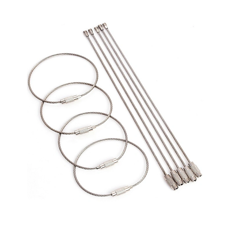 Stainless Steel Wire Ring Galvanized Steel Wire Rope Luggage Tag