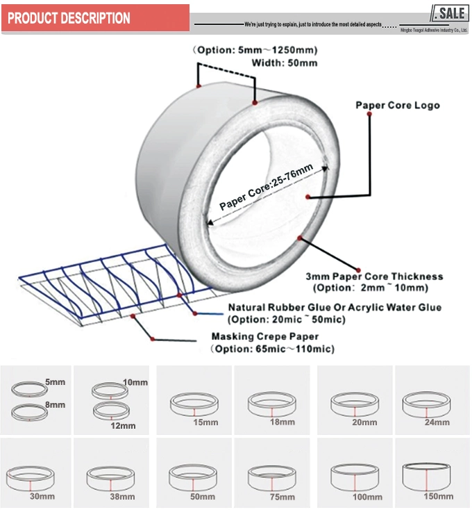 Masking Tape General Purpose 110-120mic &amp; 130-140mic