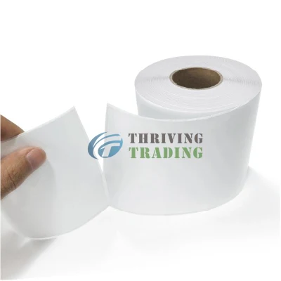  Adesivo personalizzato per etichette con codice a barre Courier 40 X 30 impermeabile continua Rotoli di etichette per stampante termica