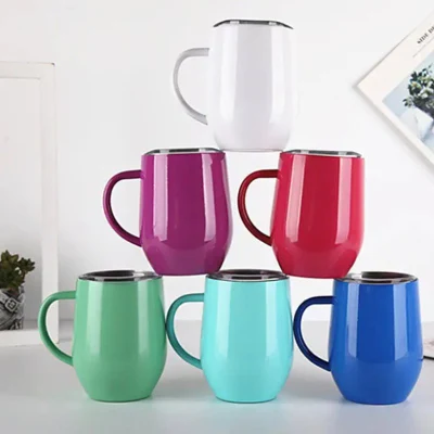  Bicchiere bicchiere in acciaio per vino a forma di uovo personalizzato per vendite calde