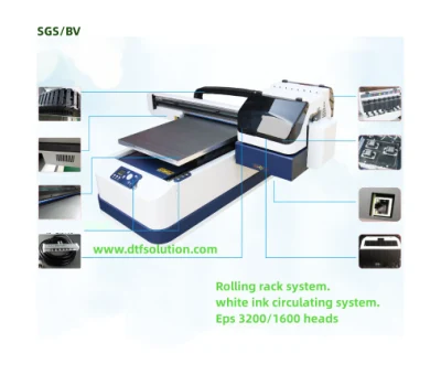  Stampante UV digitale da 60*90 cm con testina di stampa 1600u1 per ceramica Stampante a superficie piana per stampa adesivi in legno
