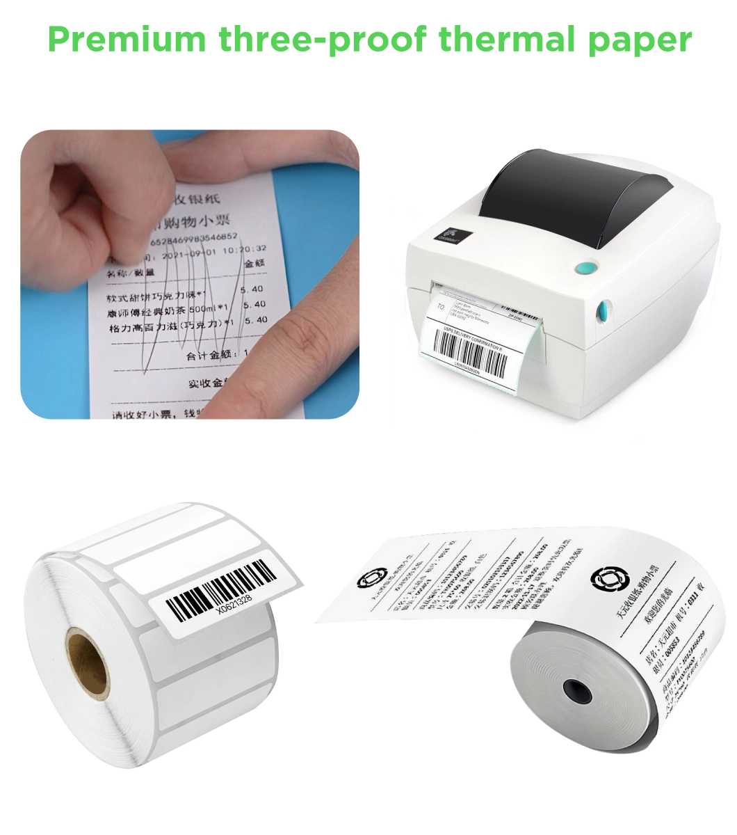 Manufacturer Self Adhesive Paper Jumbo Roll ShiPPing Label Direct Thermal Paper Label