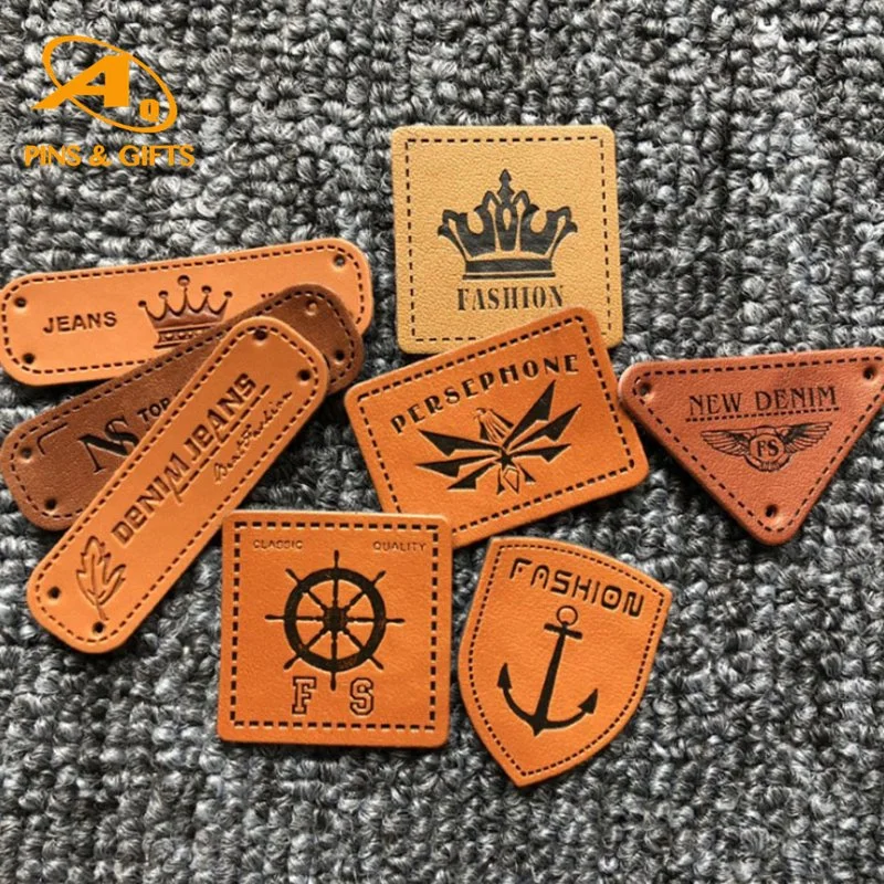 High Quality Custom Decorative Logo Hanging Label Brand Name Metal Emblem Tags for Clothing