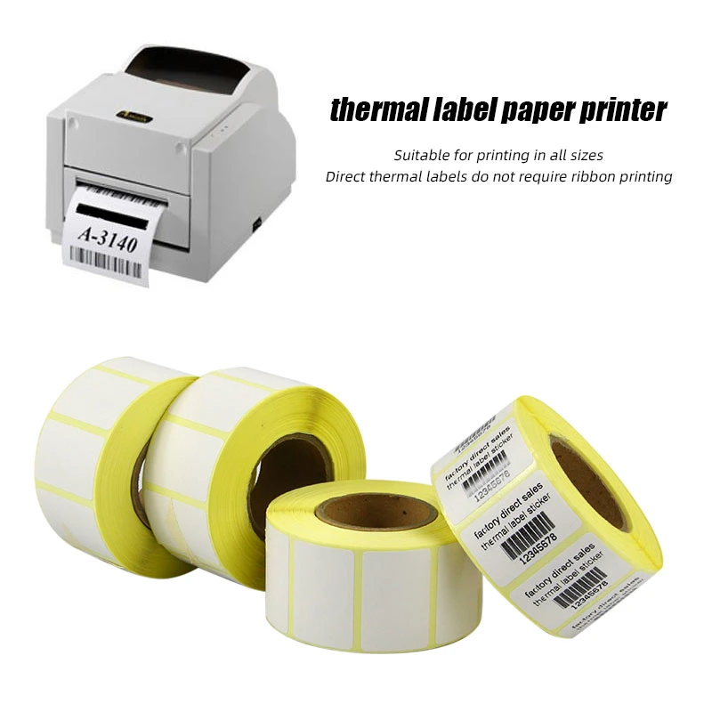 Custom Self Adhesive Colored Circle Direct Thermal Sticker Label Round Thermal Label Roll Compatible with Pink Thermal Printer