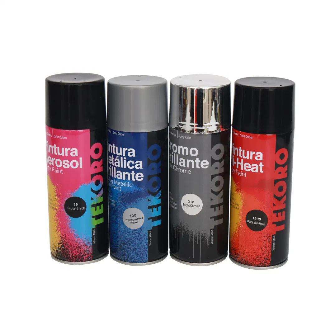 Tekoro Interior Exterior Spray Paint Cans High Quality Quick Drying Paint for Wood, Metal, Plastic, Hardware, Car Paint