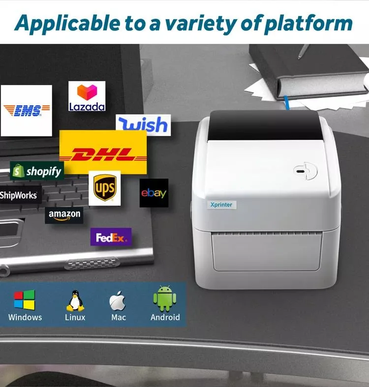 XP-420b 6X4 Thermal Label Printer Waybill Thermal Printer with USB Interface