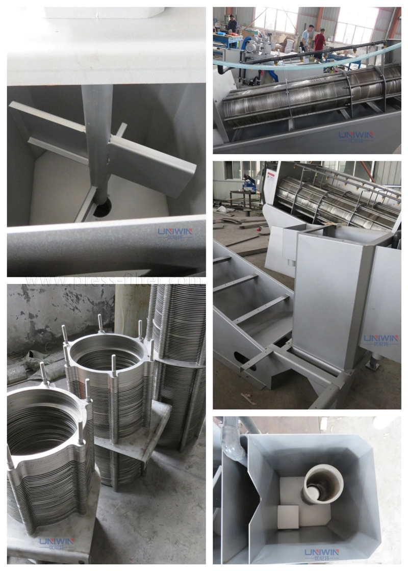 Auto Dewatering Equipment Screw Press Machine for Aerobic Sludge Treatment