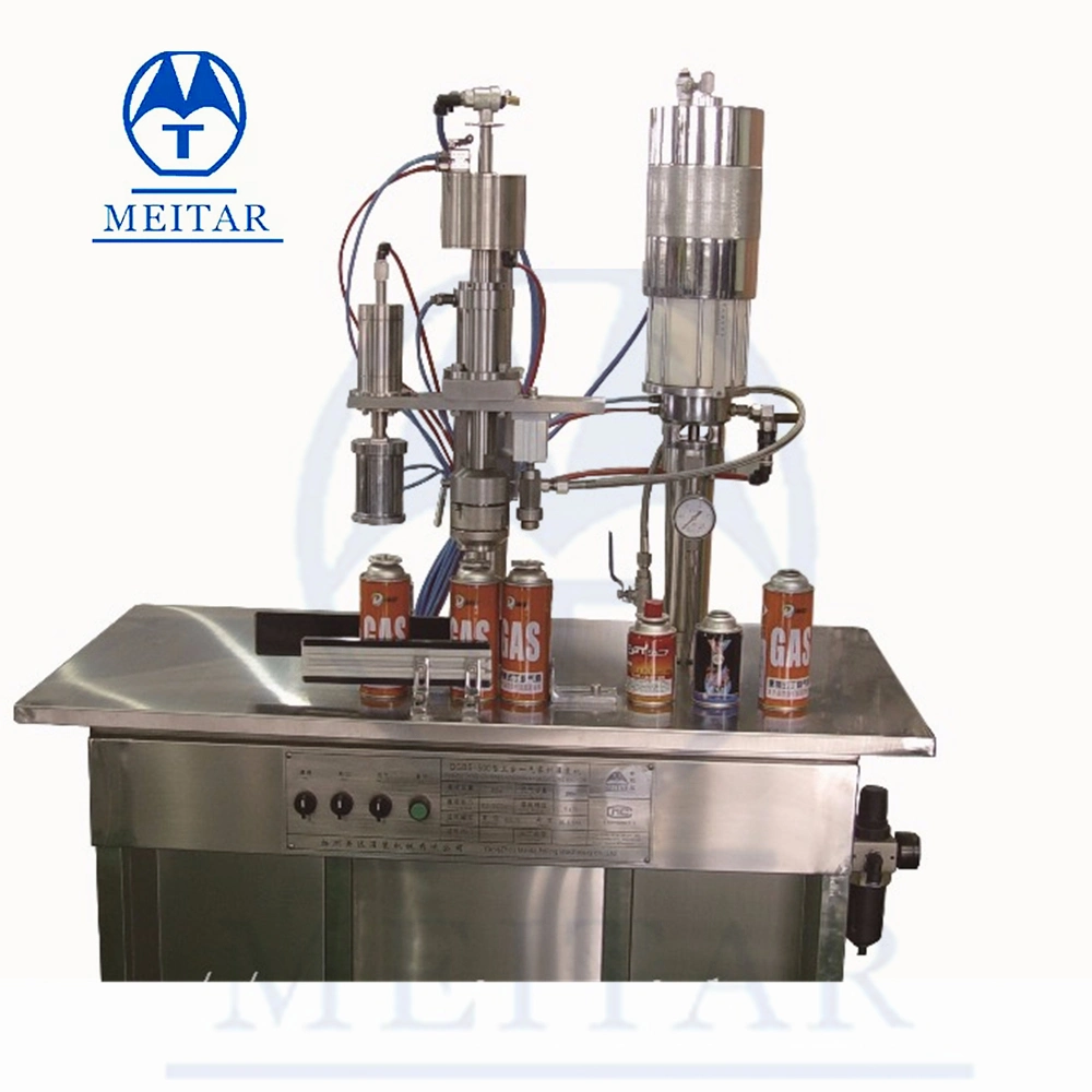 Semi Auto Argon Aerosol LPG Cartridge Butane Gas Filling Machine