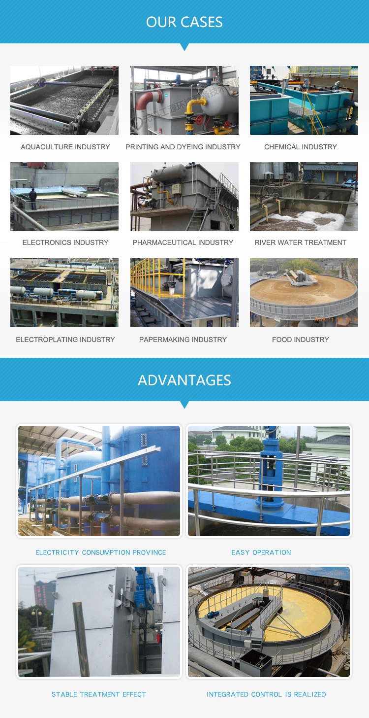 Flat-Flow Rectangle Dissolved Air Flotation Equipment Dyeing Wastewater Treatment Machine