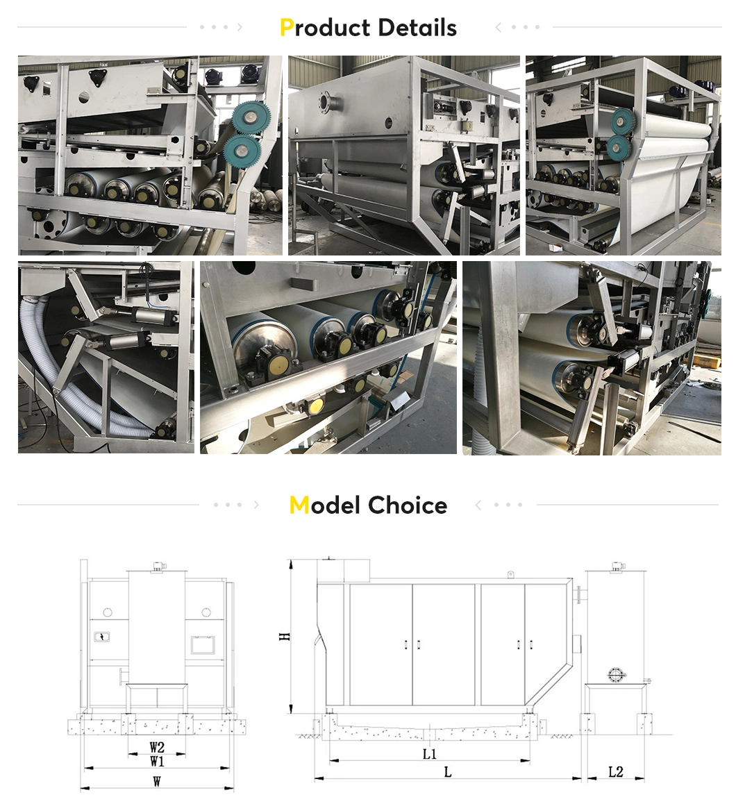 Dying Wastewater Treatment Plant Belt Press Dewatering Machine Manufacturer