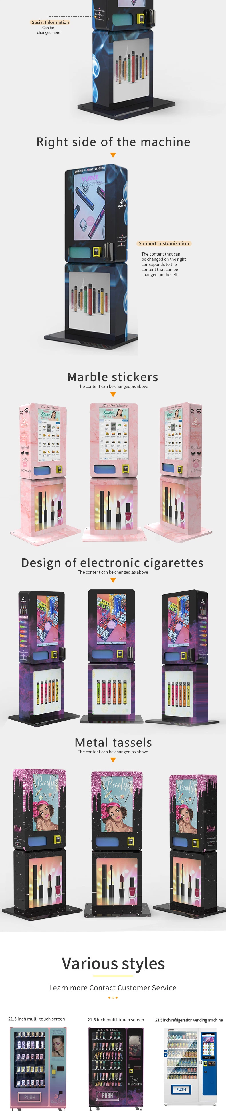 Self-Service Smart Age Verification Touch Screen Stand-up Vending Machine