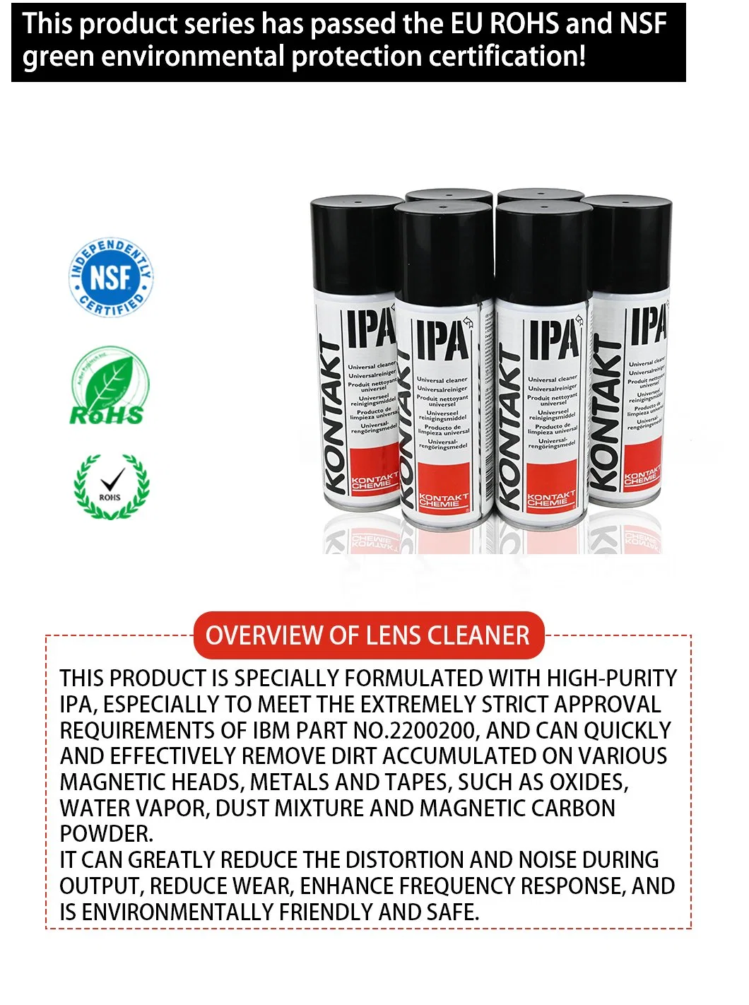 Ipa Laser Lens Cleaning Agent Laser Cutting Machine Lens Cleaning Solution