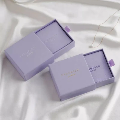  Wholesale Custom Logo Jewellery Packaging Drawer Box Ring Earring Necklace Bracelet White Cardboard Paper Jewelry Box and Pouch
