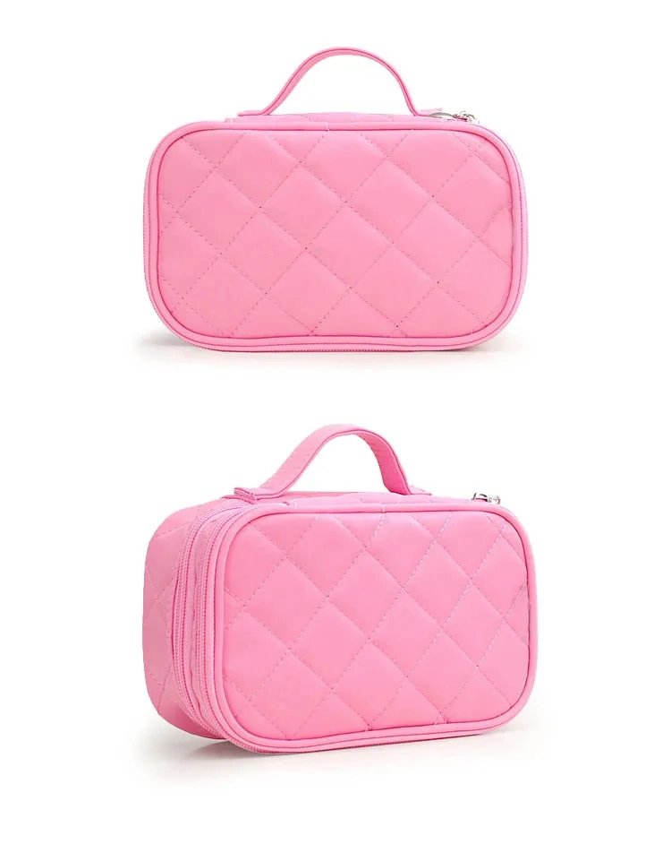 Wholesale Best Price 3 Layer Cosmetic Bag Makeup Bag Brush Bag with Mirror for Women