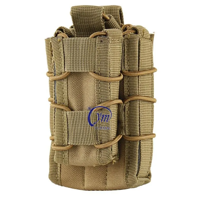 Yuemai Tactical Molle Double Layer Modular Magazine Pouch M4 Elastic Nylon Cartridge Clip Mag