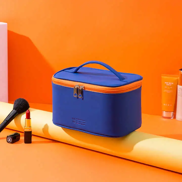 Cosmetic Organizer Bag Makeup Box Ladies PU Leather PE Bag