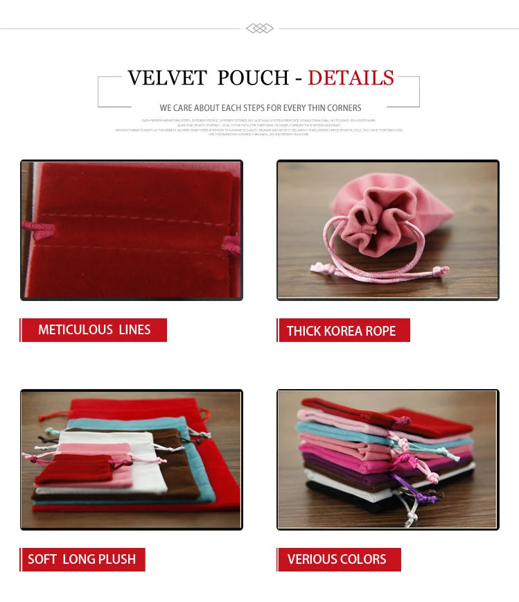 Promotional Velvet Pouches for Jewellery Bag Drawstring Velvet Jewelry Pouch Jewellery Pouch