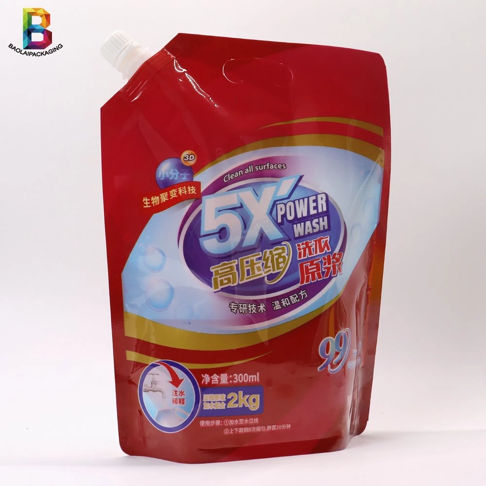 Customized Water Plastic Bag/Stand up Liquid Packing Container/Laundry Detergent Pouch Packing