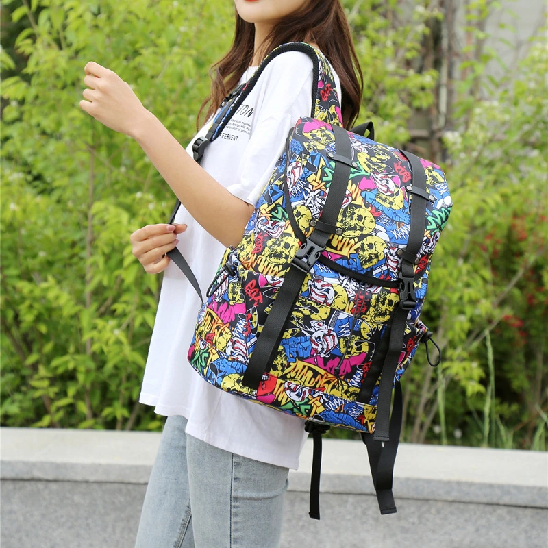 Waterproof Fashion School Bag Hiking Travel Digital Printing Backpack