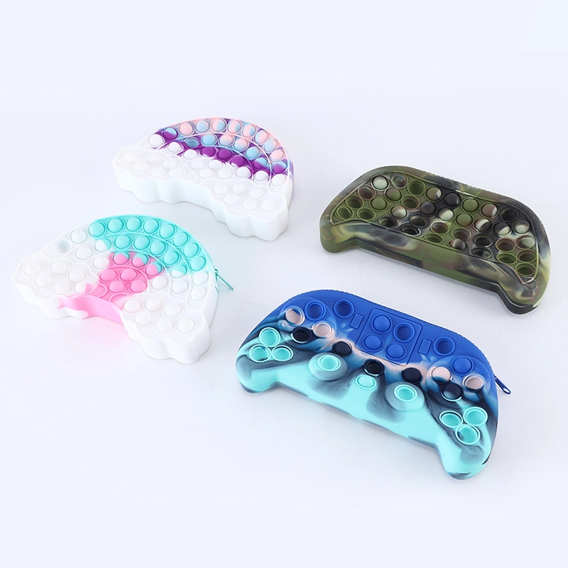 Silicone Cute Fidget Toys School Popper Bubble Pencil Case Pouch for Kid