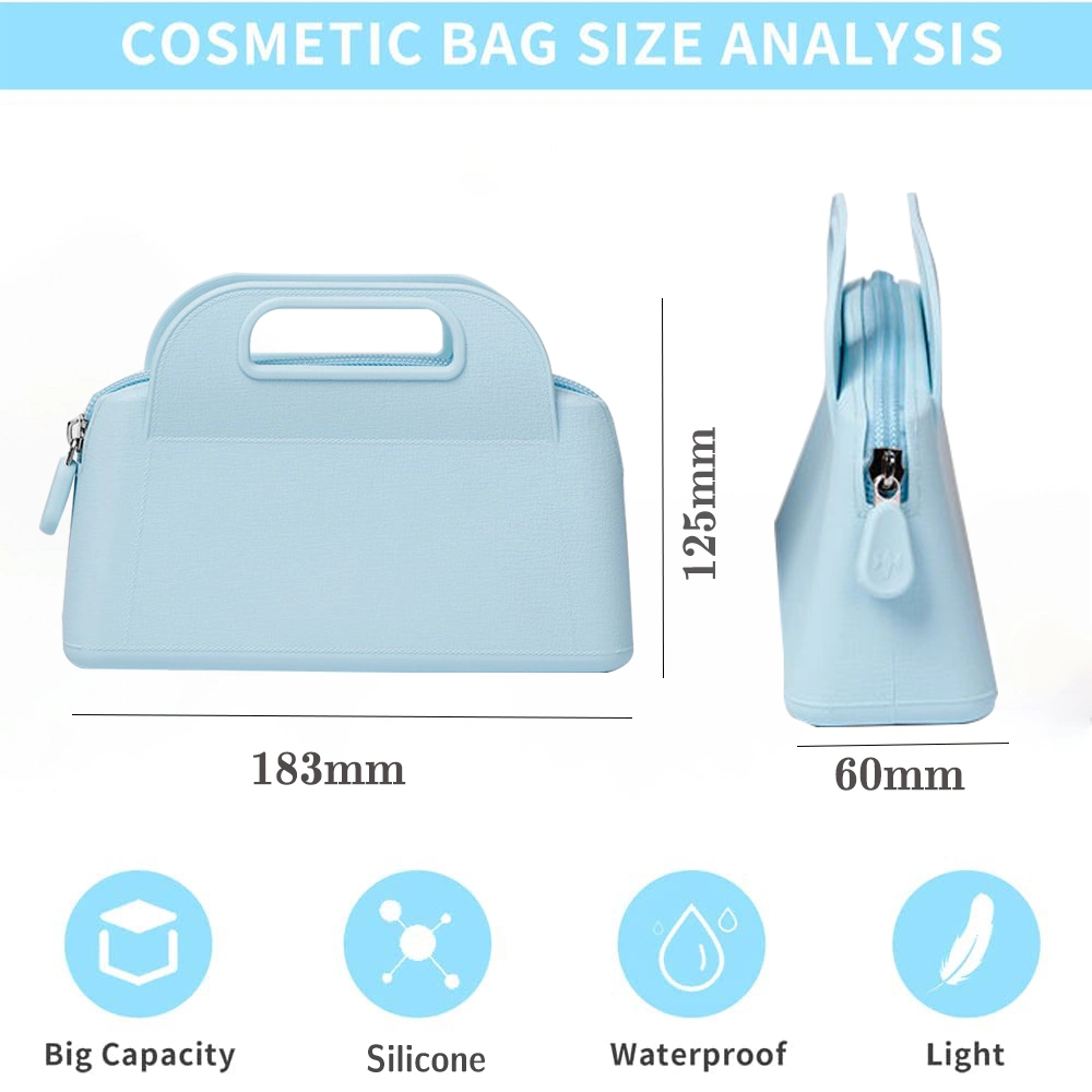 Small Pouch Women Makeup Pouch Silicone Cosmetic Zipper Bag for Ladies