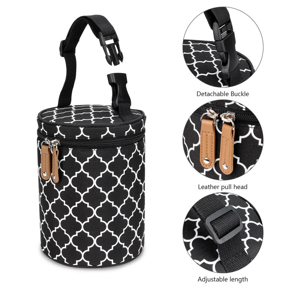 Portable Baby Bottle Bag Insulated Breastmilk Storage Bag Bottle Cooler Bag