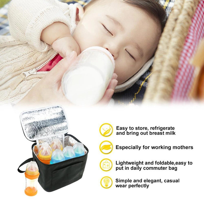 Custom Baby Bottle Cooler Bags Thermal Insulation Ladies Breastmilk Cooler Bag