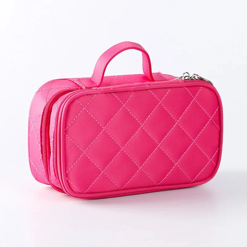 Wholesale Best Price 3 Layer Cosmetic Bag Makeup Bag Brush Bag with Mirror for Women