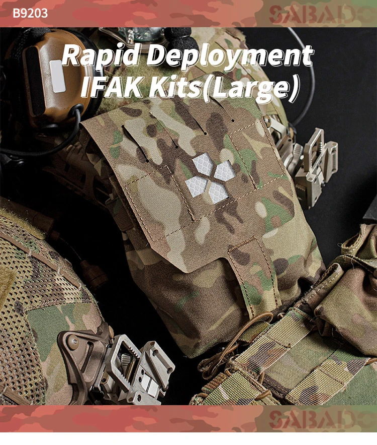 Sabado Outdoor Cordura Rapid Deployment Emergency Trauma Ifak Kits Large Size Molle Medical Pouch