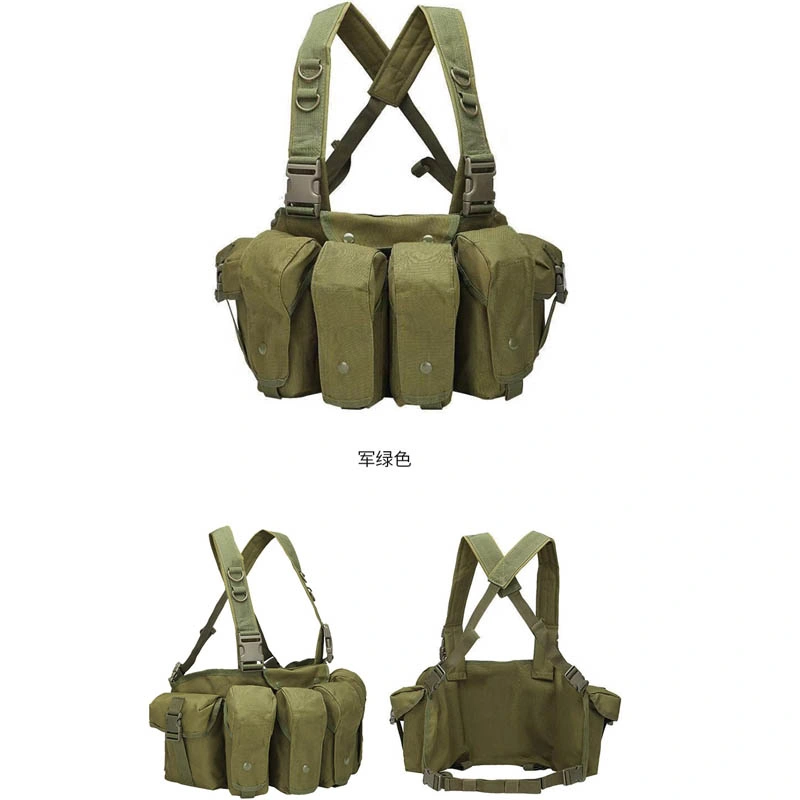 Tactical Pouch with Belt Front-Bag for Men Vest Rig Chest Bag with Adjustable Shoulder Strap