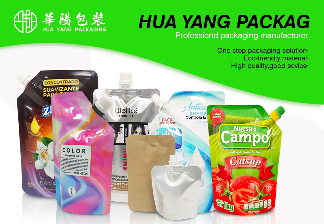 Customized Printing Stand up Spout Pouch for Food Juice Drink Water Packaging