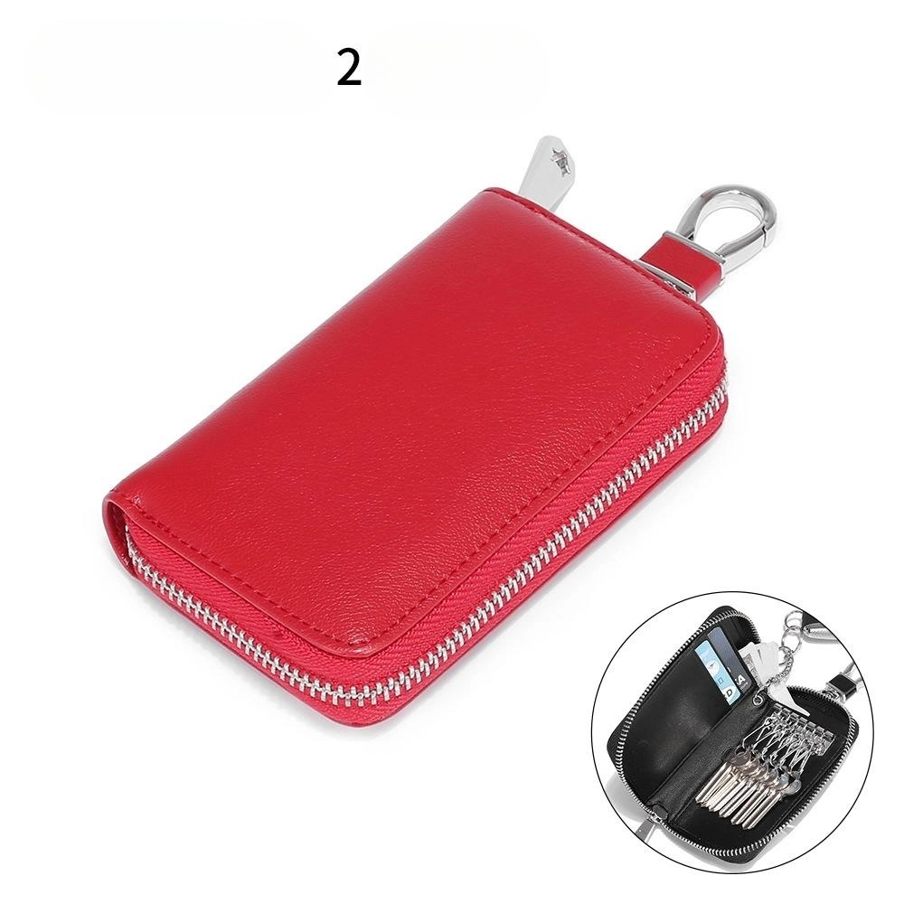 Leather Key Holder Wallet Pouch Gifts Him Her Men Women