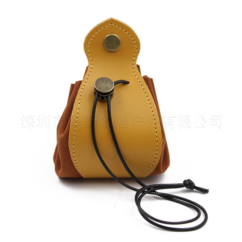 Mini Vintage Purse Leather Belt Pouch Portable Jewelry Storage Ci22376