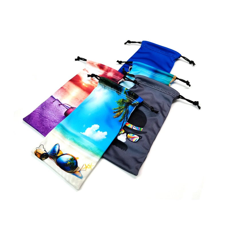 Custom Logo Microfiber Glasses Bag Glasses Cloth Set Sunglasses Pouch