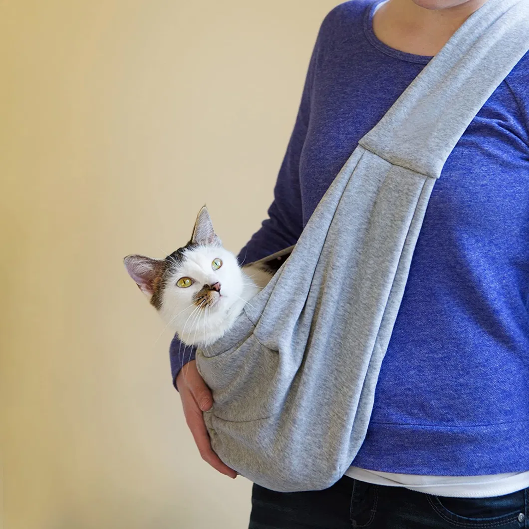 Dog and Cat Sling Carrier Hands Free Reversible Pet Papoose Bag Soft Pouch and Tote Design Suitable